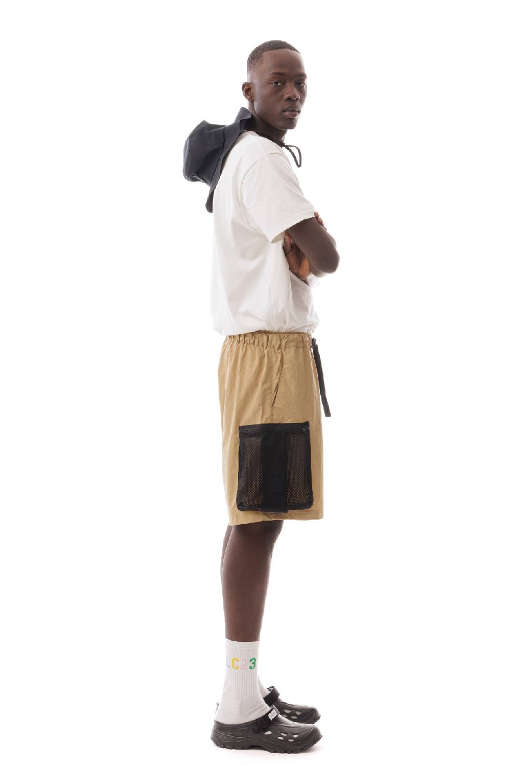 Lc23 Nylon Cargo Shorts Camel Duty-free