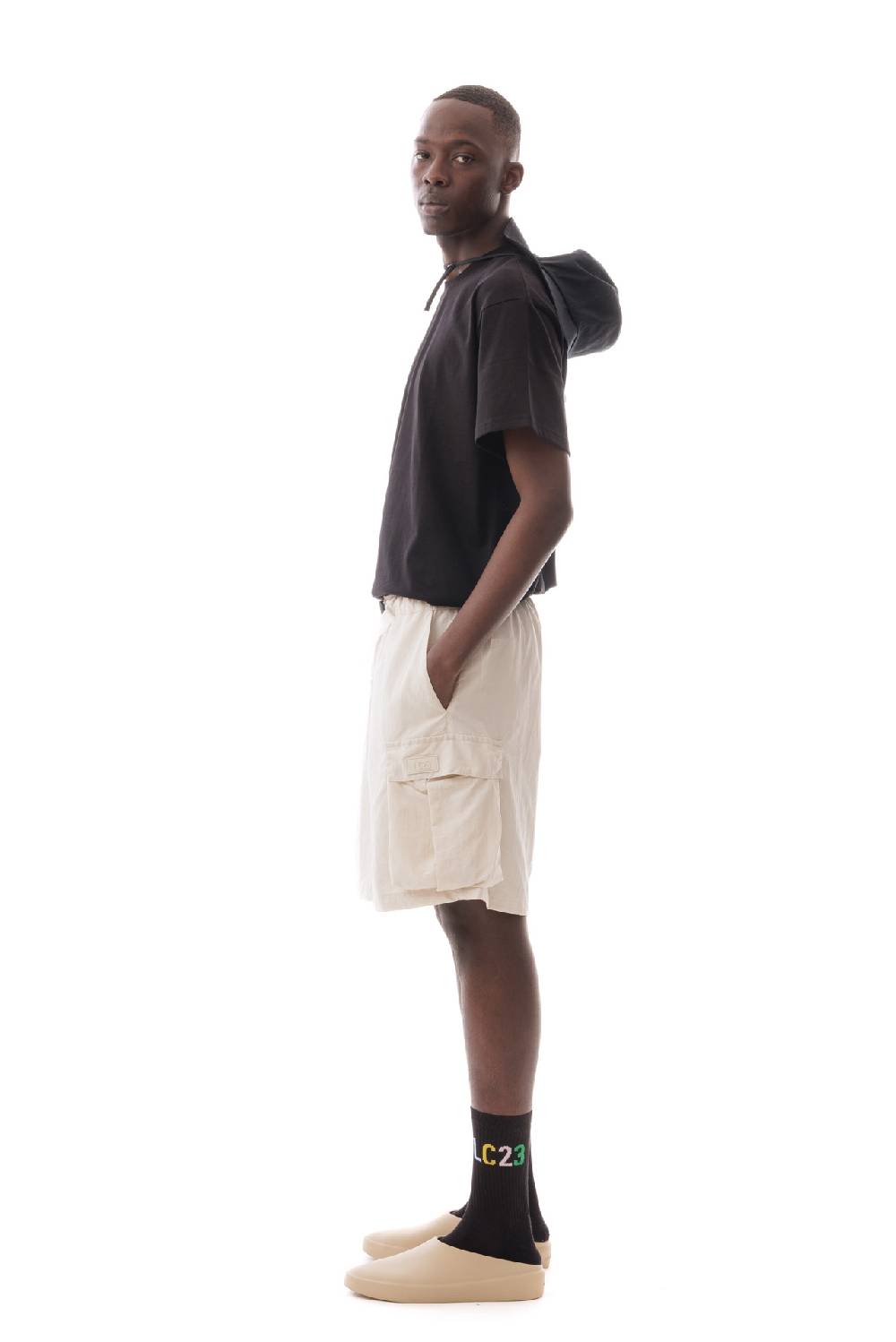 Lc23 Nylon Cargo Shorts White 50% di sconto per tempo limitato