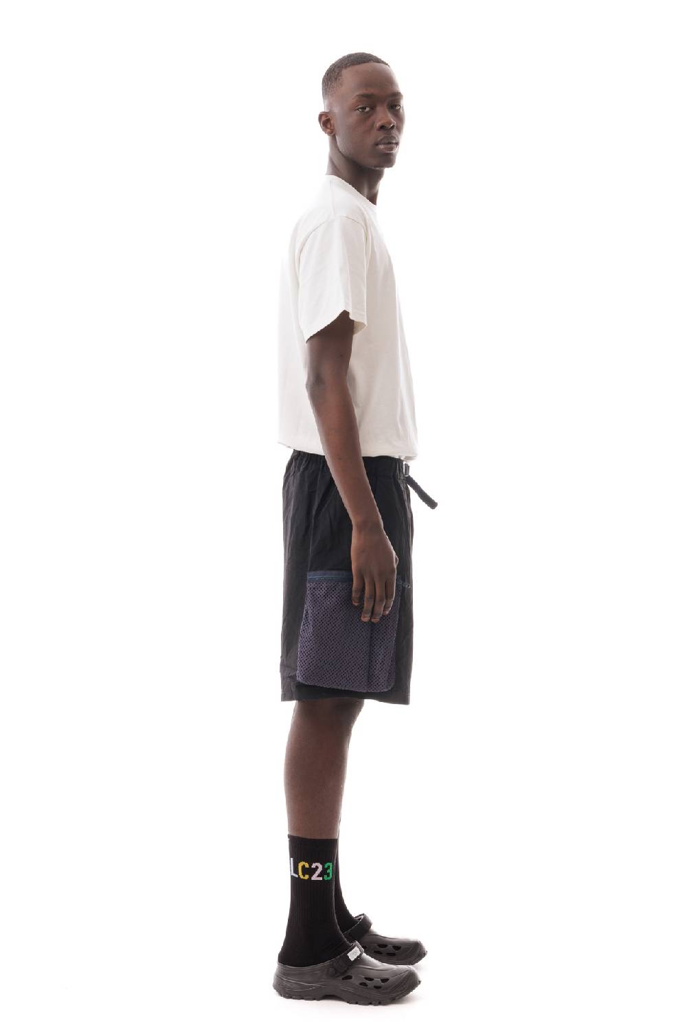 Lc23 Nylon Cargo Shorts Black Sconti questo mese