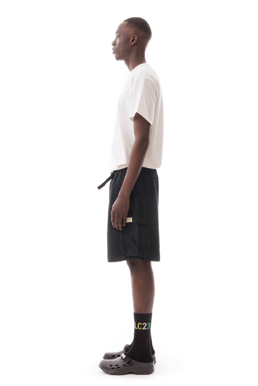 Lc23 Nylon Cargo Shorts Black Sconti questo mese