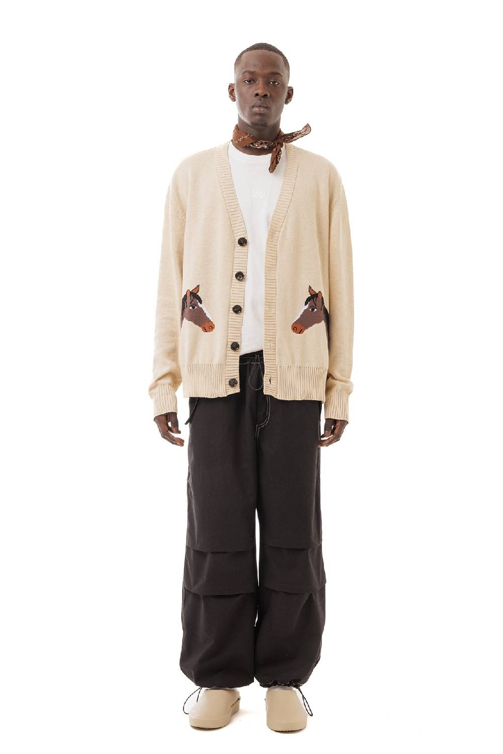 Lc23 Horses Cardigan Beige Negozio online di fabbrica