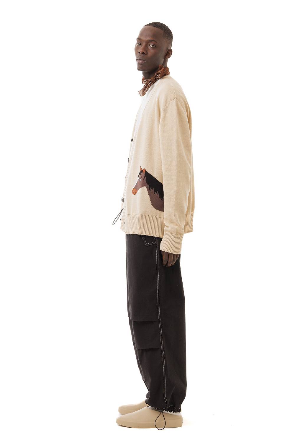 Lc23 Horses Cardigan Beige Negozio online di fabbrica