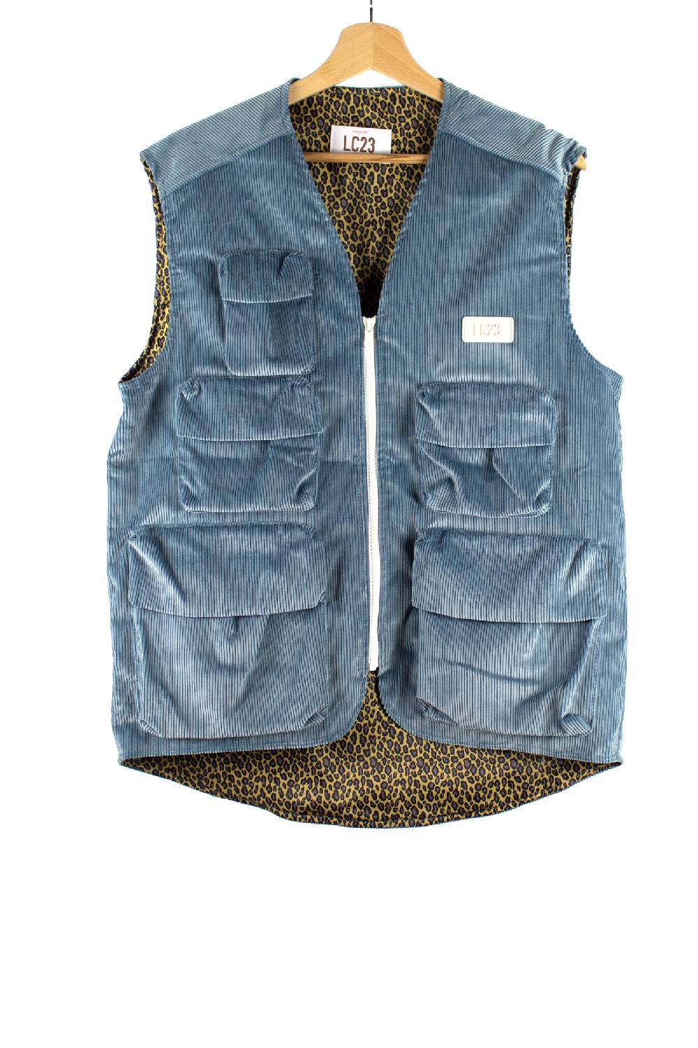 Lc23 Corduroy Multipocket Vest Blue Lightning offer