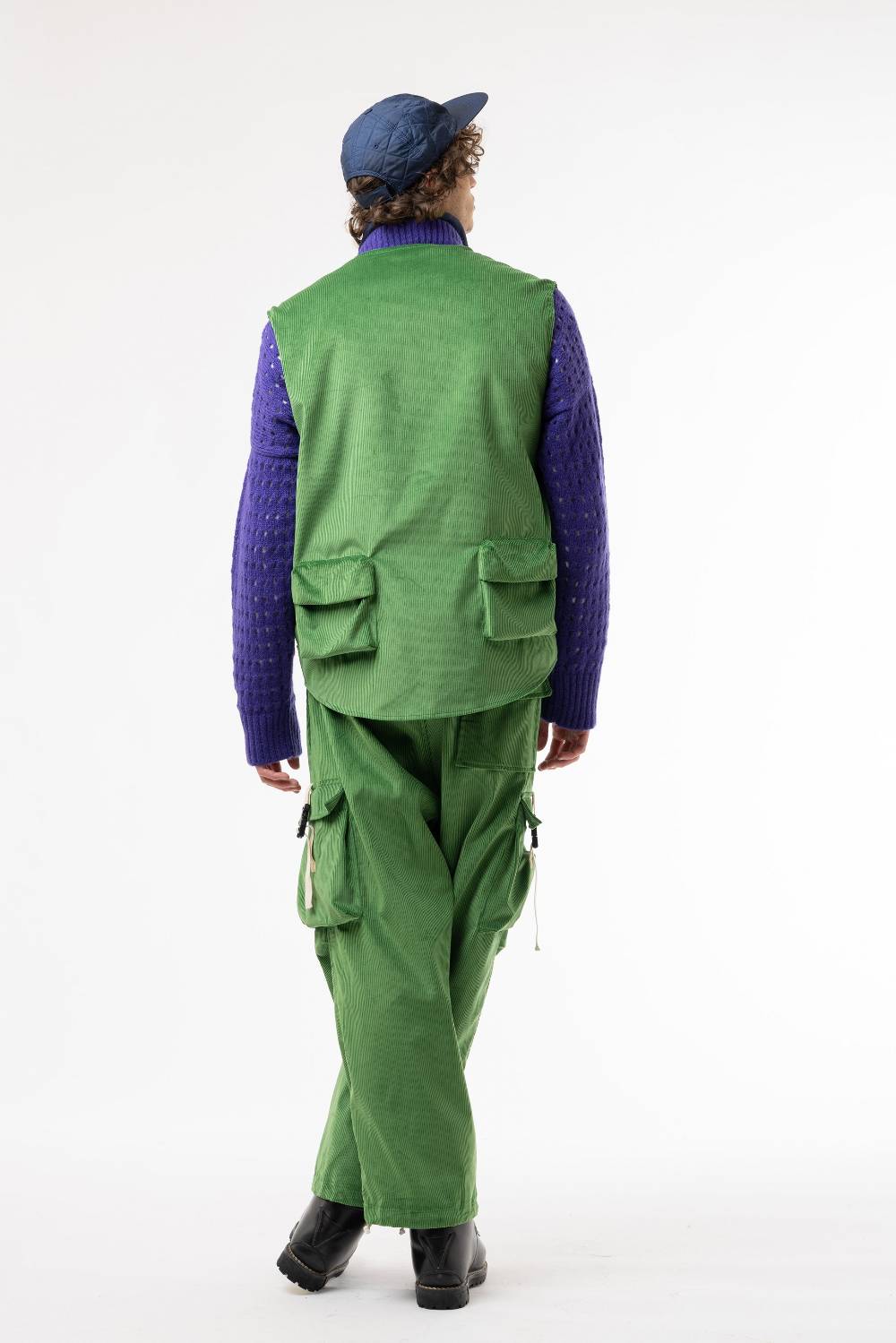 Lc23 Corduroy Multipocket Vest Green Nuovi prodotti