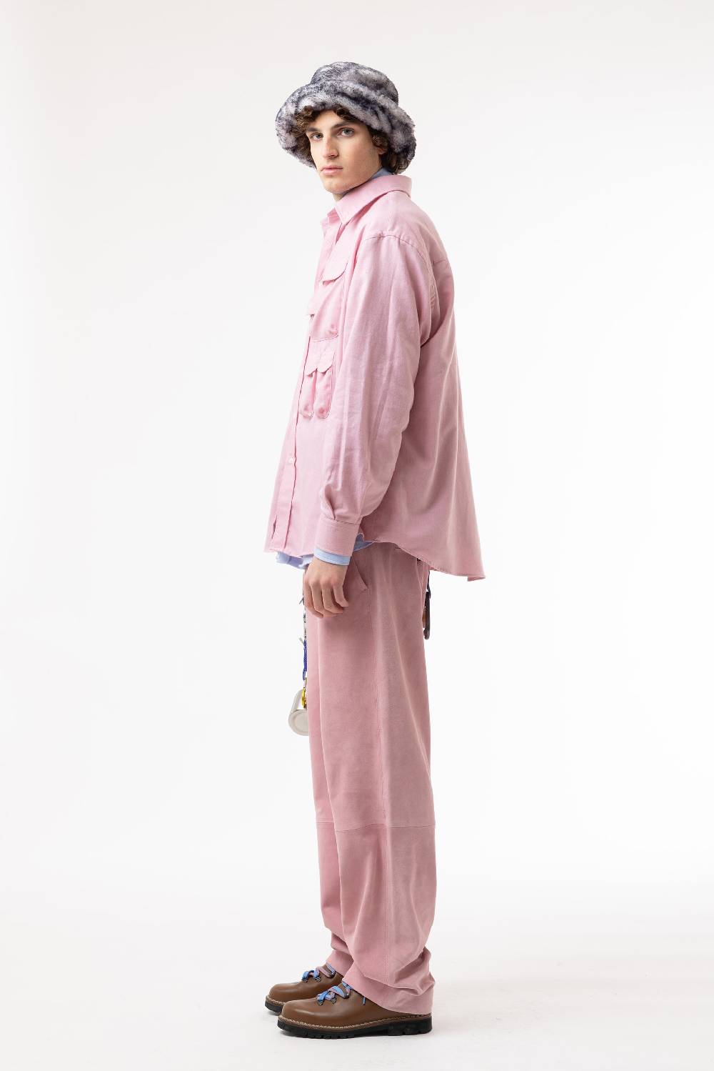 Lc23 Flannel Multipocket Shirt Pink Liquidazione
