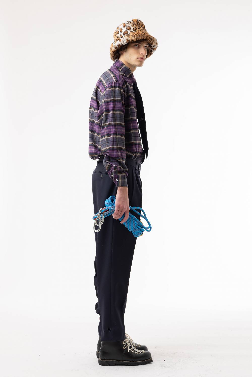 Lc23 Flannel Check Shirt Purple Offerte speciali