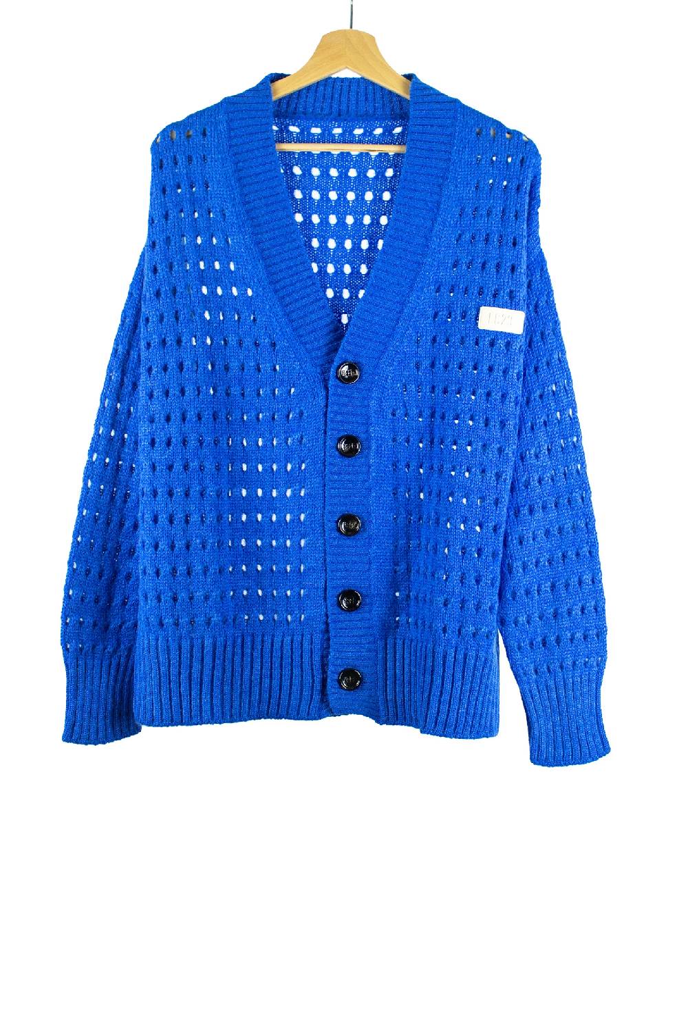 Lc23 Perforated Cardigan Blue Offerta settimanale
