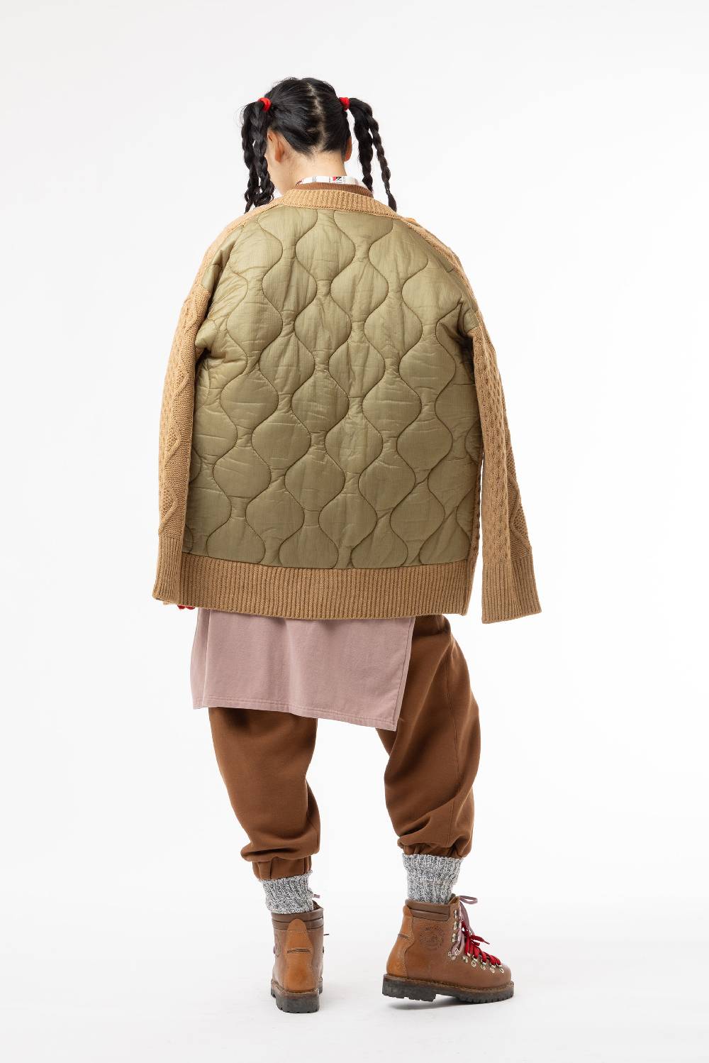 Lc23 Quilted Cardigan Camel Ultimi due giorni