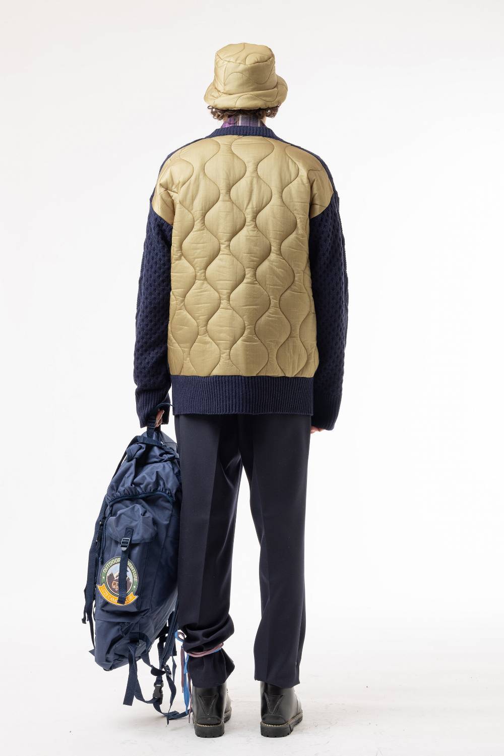 Lc23 Quilted Cardigan Navy Ultimo giorno