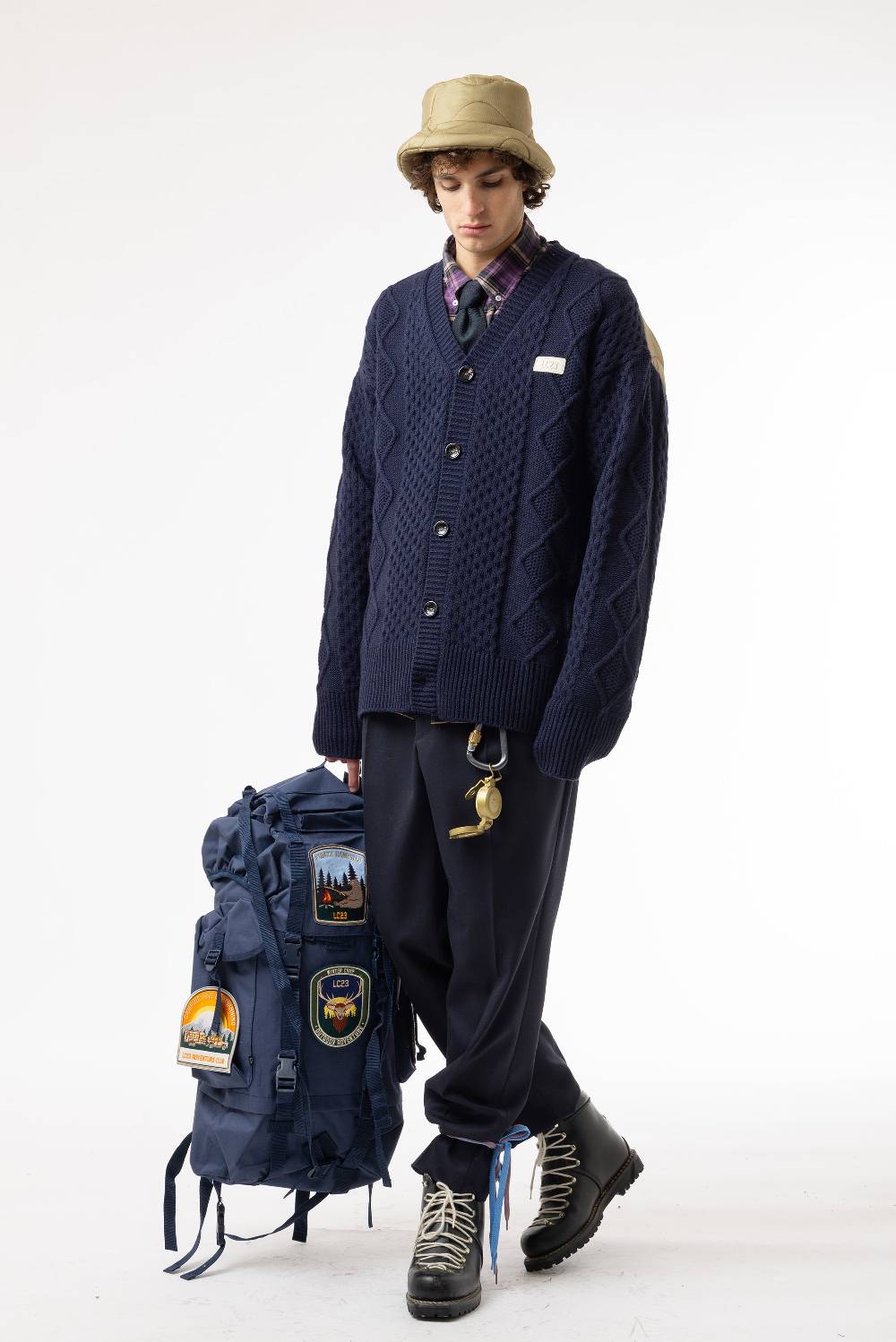 Lc23 Quilted Cardigan Navy Ultimo giorno