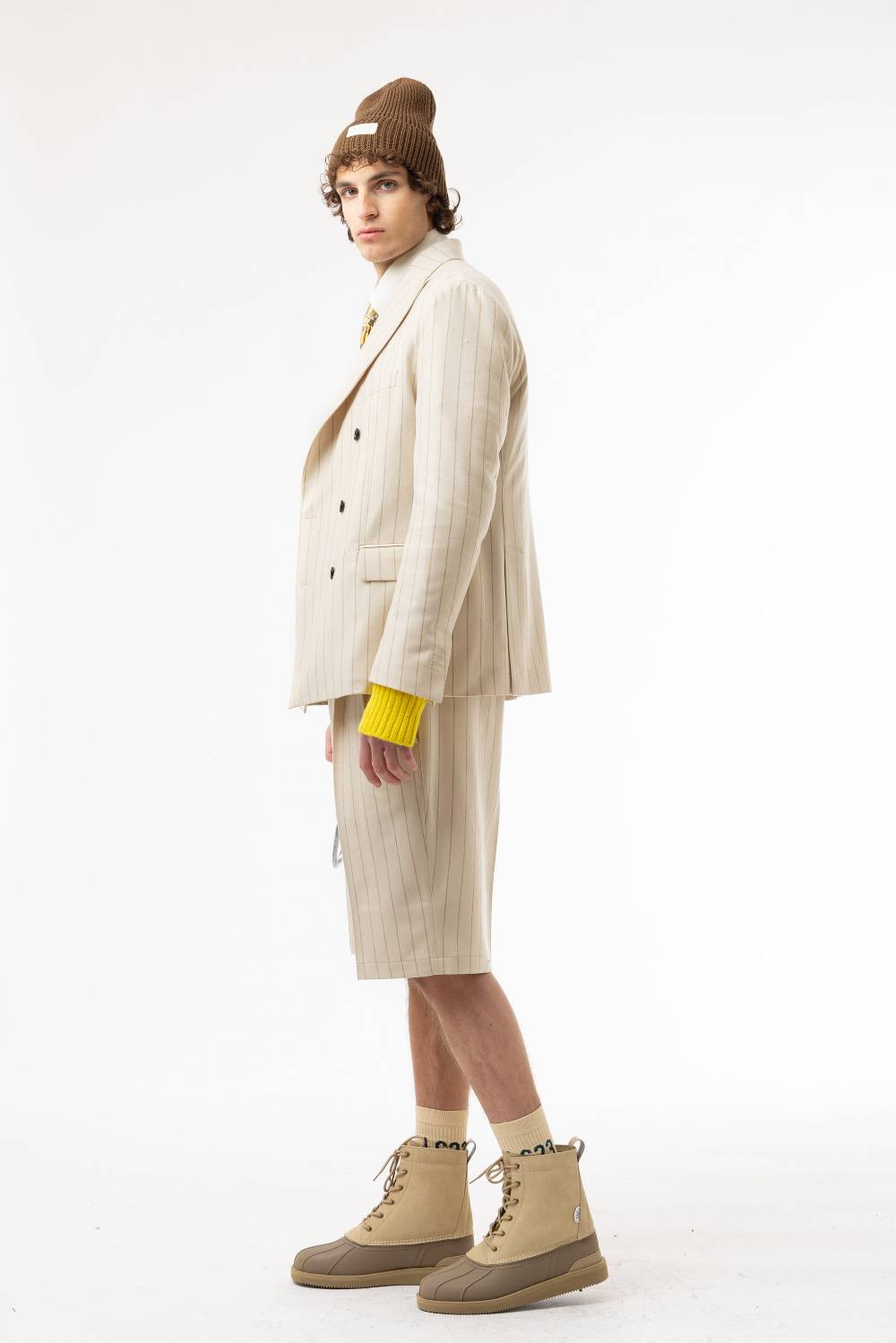 Lc23 Gessato Cream Blazer Fino al 50% di sconto