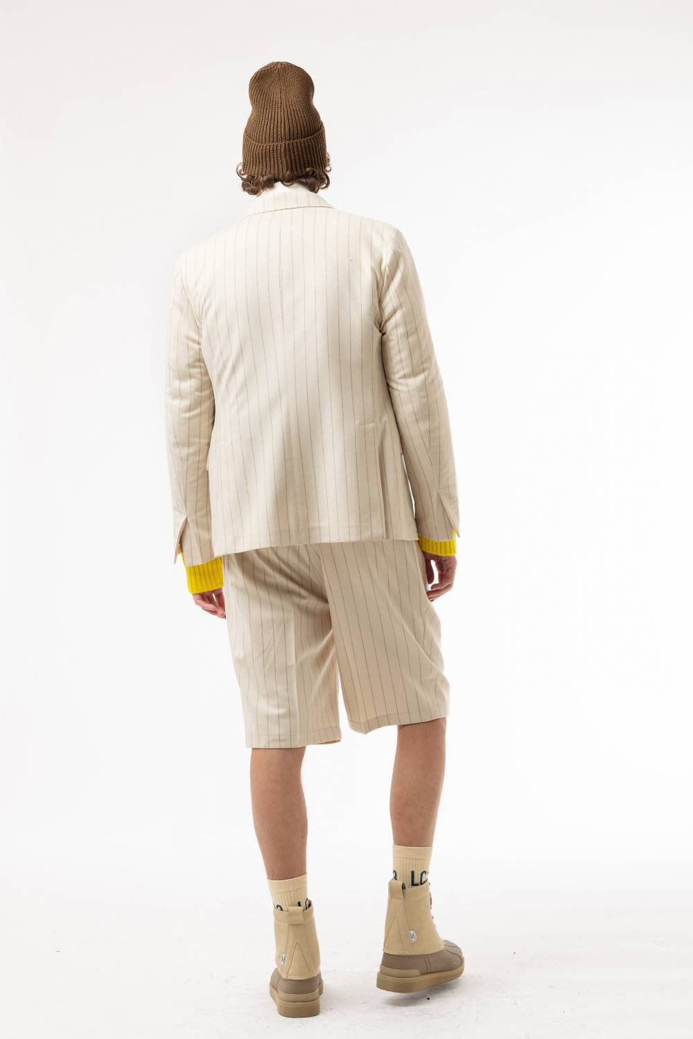 Lc23 Gessato Cream Blazer Fino al 50% di sconto