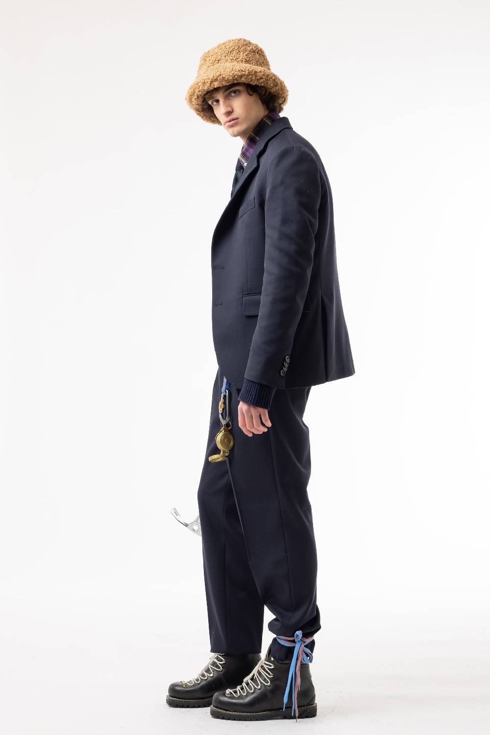 Lc23 Marzotto Wool Navy Trousers Only for today