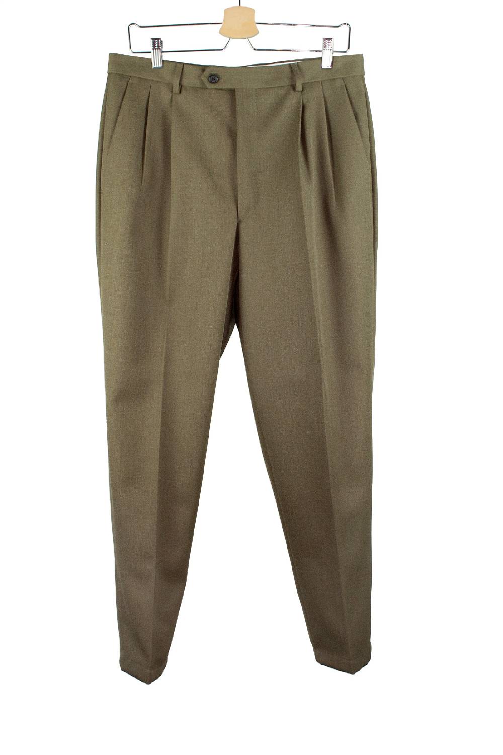 Lc23 Marzotto Wool Olive Trousers Trasporto libero internazionale