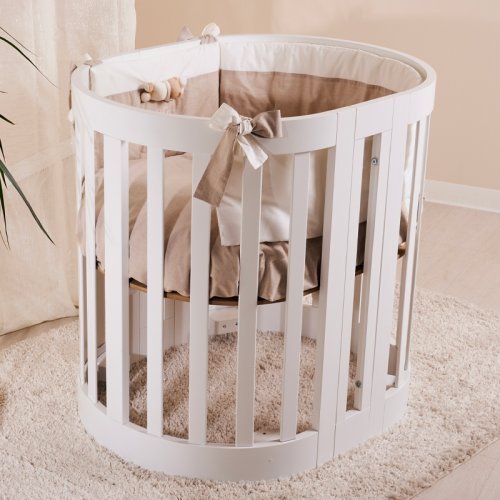 Nanán Culla ovale con kit trasformazione in lettino ed in poltroncine Italia