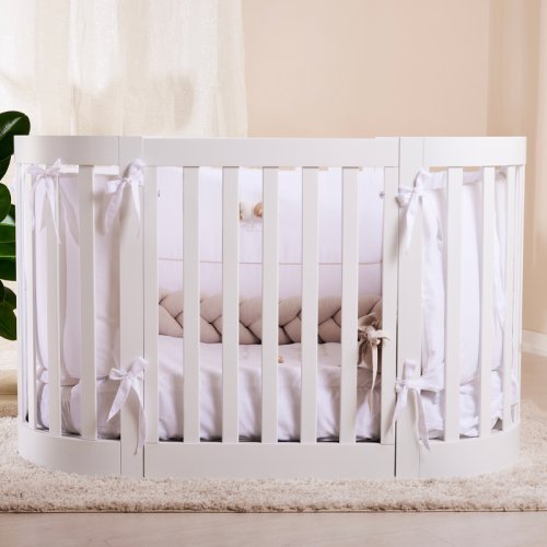 Nanán Culla ovale con kit trasformazione in lettino ed in poltroncine Italia
