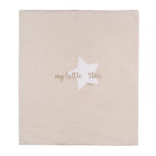 Nanán Copertina per carrozzina beige in jersey "My little star" Vendita Economica