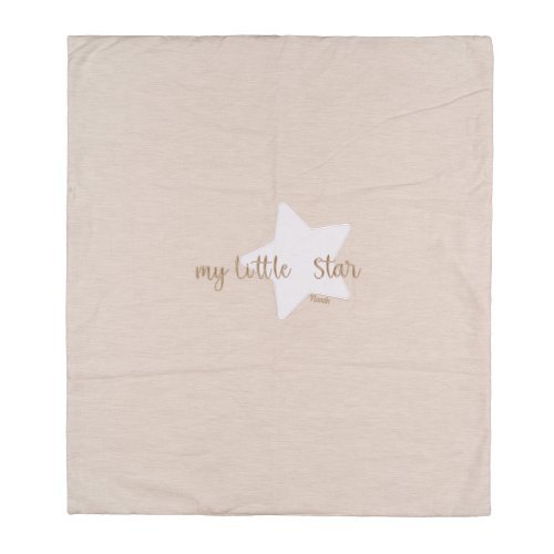 Nanán Copertina per carrozzina beige in jersey "My little star" Vendita Economica
