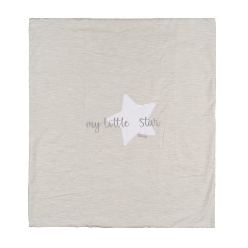 Nanán Copertina per carrozzina grigia in jersey "My little star" Consegna Veloce