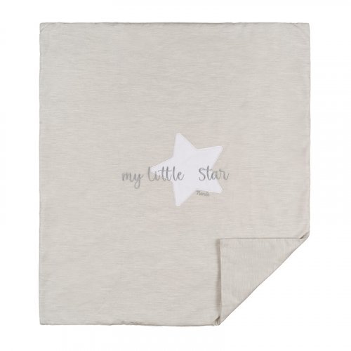 Nanán Copertina per carrozzina grigia in jersey "My little star" Consegna Veloce