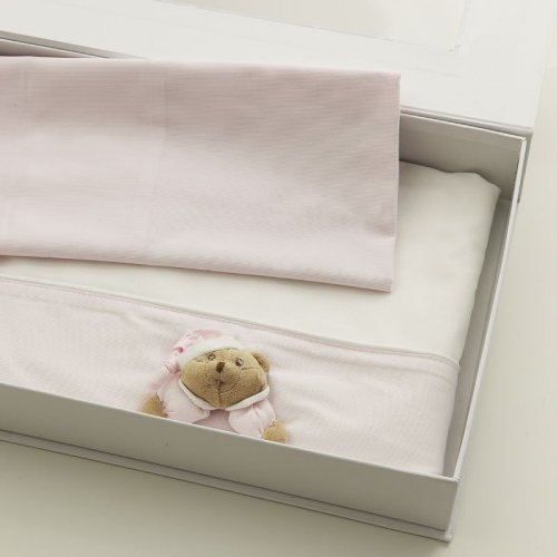 Nanán Puccio Set Lenzuola 3pz Letto "Sei la mia stella" Rosa Vendita