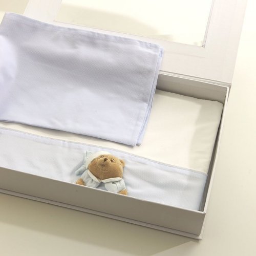 Nanán Puccio Set Lenzuola 3 pz Letto "Sei la mia stella" Azzurro Promozione