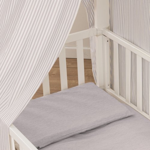 Nanán Set 2Pz Montessori Lenzuola letto + Federa Grigia Pezzi Unici