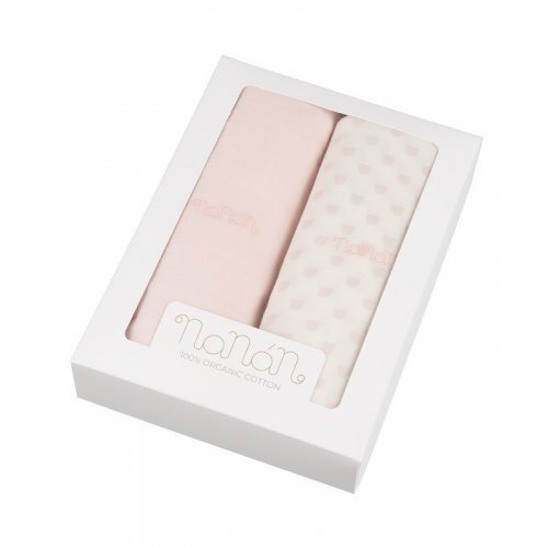 Nanán Set 2 pz mussola rosa 120x120 cm Fino Al -60%