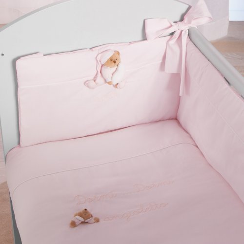 Nanán Set Rivestimento Co-sleeping Puccio Rosa Saldi