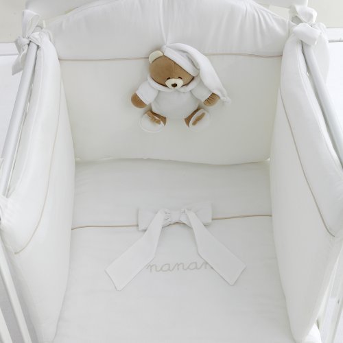 Nanán Set Piumone e Paracolpi 4pz Tato linea Bianca Vendita Economica