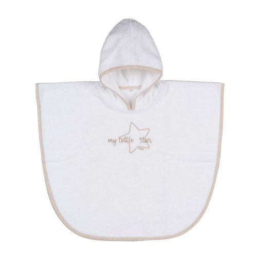 Nanán Accappatoio poncho beige "My little star" Qualità Garantita