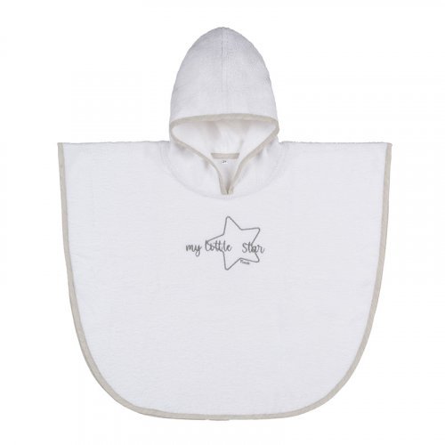Nanán Accappatoio poncho grigio "My little star" Negozi Online