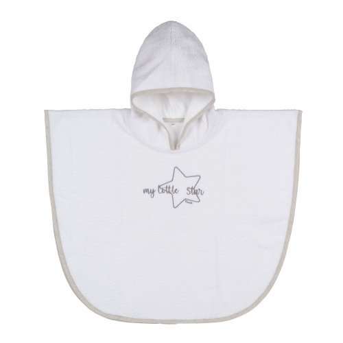 Nanán Accappatoio poncho grigio "My little star" Negozi Online