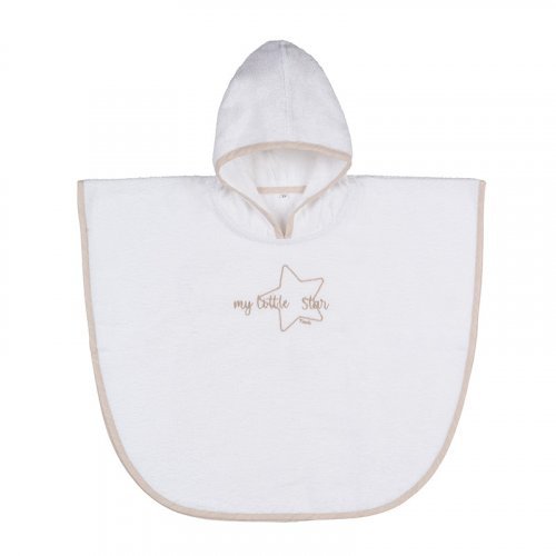 Nanán Accappatoio poncho beige "My little Star"