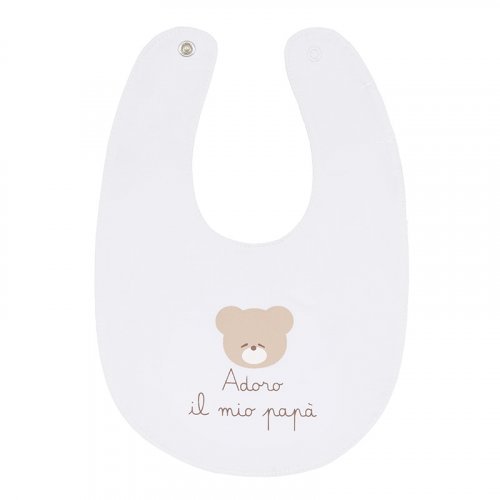 Nanán Bavaglio bianco "Adoro il mio papà" Spedizione Gratuita