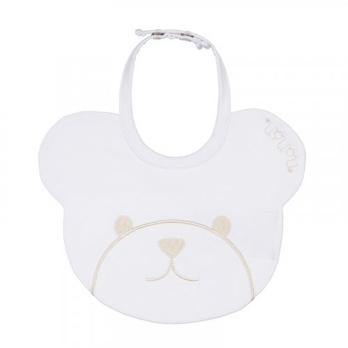 Nanán Bavaglio bianco con orso Pezzi Unici