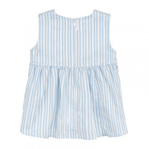Nanán Blusa smanicata a righe azzurra Negozio