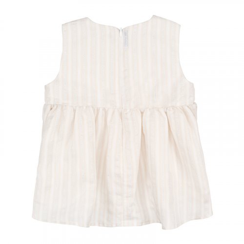 Nanán Blusa smanicata a righe panna In Saldo
