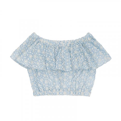 Nanán Blusa in stangallo azzurra Spedizione gratuita
