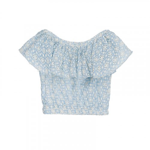 Nanán Blusa in stangallo azzurra Spedizione gratuita
