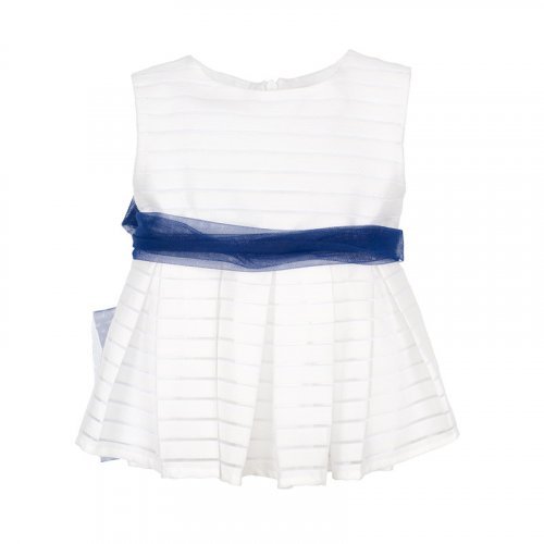 Nanán Blusa smanicata bianca Sconto di tempo limitato