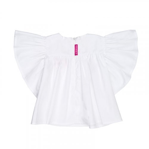 Nanán Blusa in popeline bianca Offerta speciale