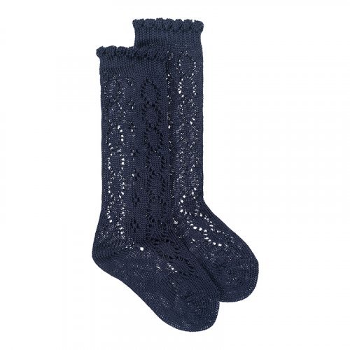 Nanán Calzino lungo traforato blu Vendite stagionali