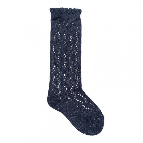 Nanán Calzino lungo traforato blu Vendite stagionali