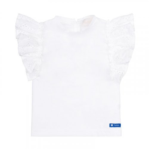 Nanán T-shirt bianca con frappe Qualità Garantita