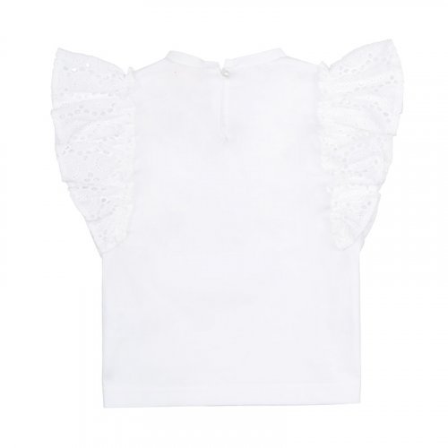 Nanán T-shirt bianca con frappe Qualità Garantita