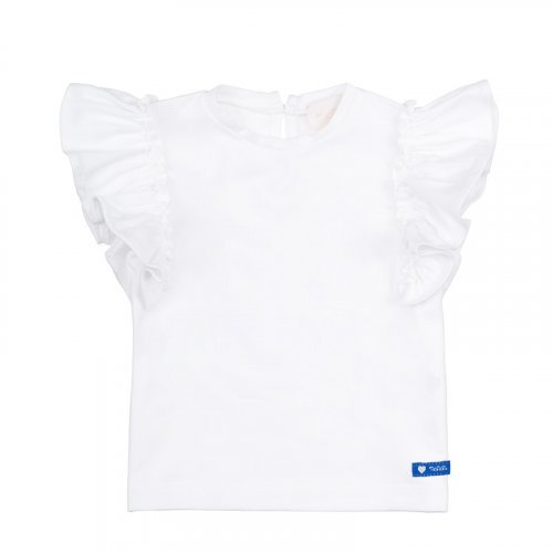 Nanán T-shirt bianca con frappe Negozi Online