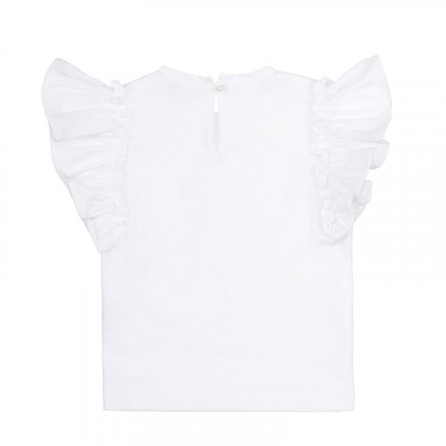 Nanán T-shirt bianca con frappe Negozi Online