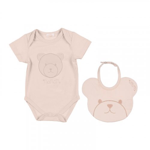 Nanán Confezione regalo beige con body + bavaglino Flash Sale