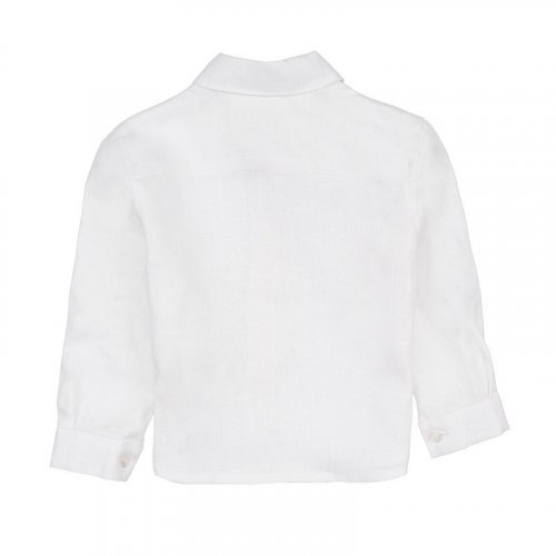 Nanán Camicia in lino bianco Promozione temporanea